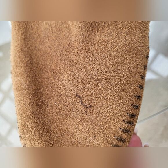 Minnetonka Women's Hi Top Back Zip Boot Tan Size 10 - Picture 5 of 12